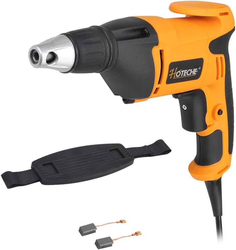 HOTECHE 4.5-Amp Drywall Screw Gun, Electric Screwdriver with Variable Speed 0-4500 RPM, 1/4" Chuck, Forward & Reverse Switch - Image 1